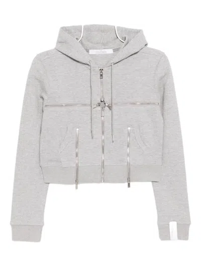 Rokh Broken Hoodie In Gray