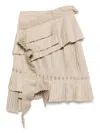 Rokh Broken Pleated Shirt In Neutrals