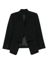 Rokh Button-fastening Blazer In Black