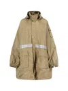 Rokh Logo Hooded Parka In Brown