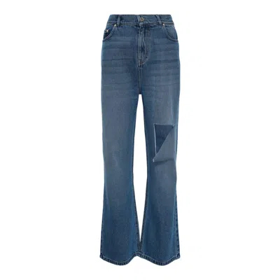 Rokh Denim Pants In Blue