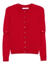 Rokh Detachable-sleeve Cardigan In Red