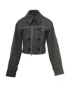 Rokh Double Breasted Broken Jacket In Black