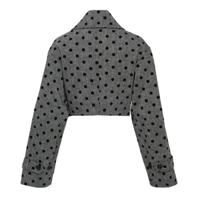 Rokh Double Breasted Broken Jacket In Gray