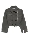 Rokh Double Breasted Jacket In Black