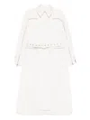 Rokh Double-breasted Trench Coat In Neutral