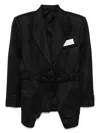 Rokh Double Layered Blazer In Black