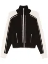Rokh Embroidered Knitted Track Jacket In Brown