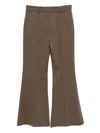 Rokh Flared Basic Trousers In Brown