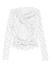 Rokh Floral-print Knot-detail Blouse In White