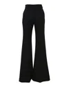 Rokh Front Seam Flare Pants In Black