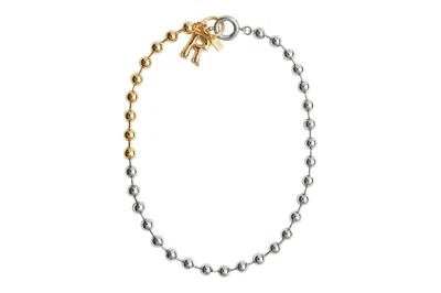 Pre-owned Rokh H&m Ball-chain Necklace Silver-coloured/gold-coloured