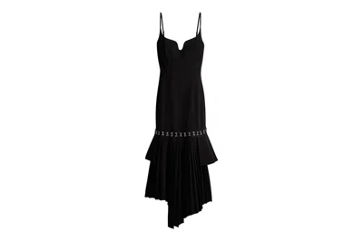Pre-owned Rokh H&m Layered-skirt Asymmetric Dress Black