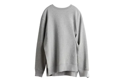 Pre-owned Rokh H&m Oversized Gathered-detail Sweatshirt Grey Marl