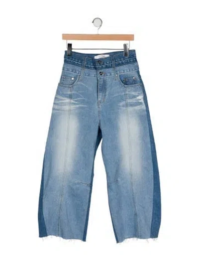 Pre-owned Rokh High-rise Wide Leg Jeans In Blue