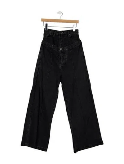 Pre-owned Rokh High-rise Wide Leg Jeans In Blue