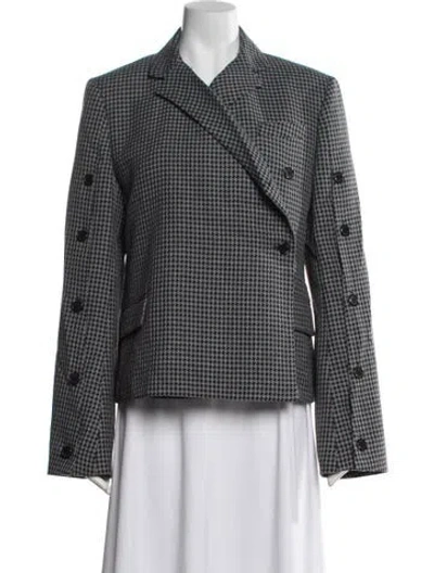 Pre-owned Rokh Houndstooth Print Blazer In Multicolor
