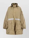 Rokh Logo Hooded Parka In Grey
