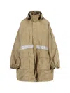 Rokh Logo Hooded Parka In Brown