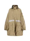 Rokh Logo Hooded Parka In Brown