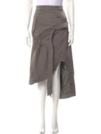 Pre-owned Rokh Knee-length Skirt In Gray