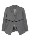 Rokh Layered Broken Jacket In Gray