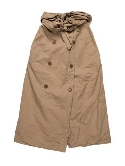 Pre-owned Rokh Linen Knee-length Skirt In Neutral