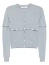ROKH LOGO-EMBROIDERED CARDIGAN
