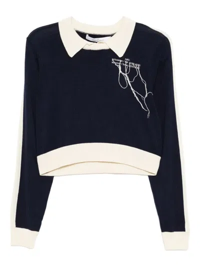Rokh Logo-embroidered Jumper In Black