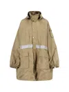 Rokh Logo Hooded Parka In Brown