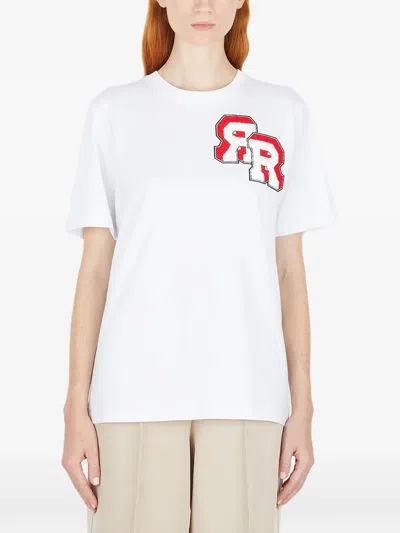 Rokh Logo-detail T-shirt In White