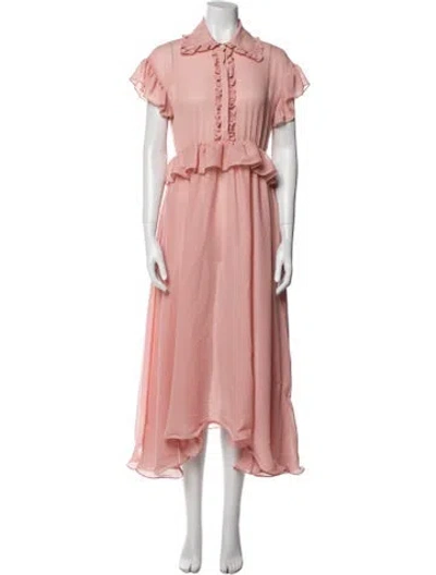 Pre-owned Rokh Long Dress In Pink