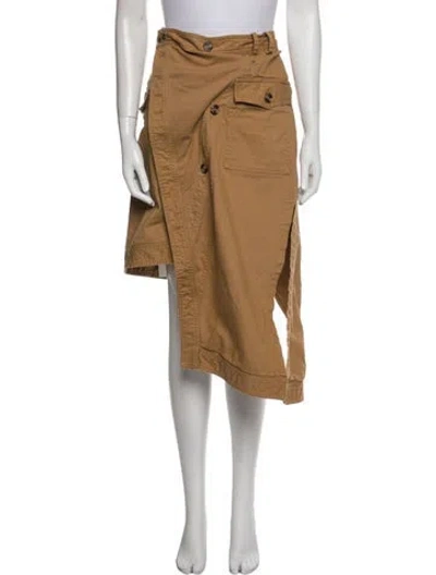 Pre-owned Rokh Midi Length Skirt In Neutral