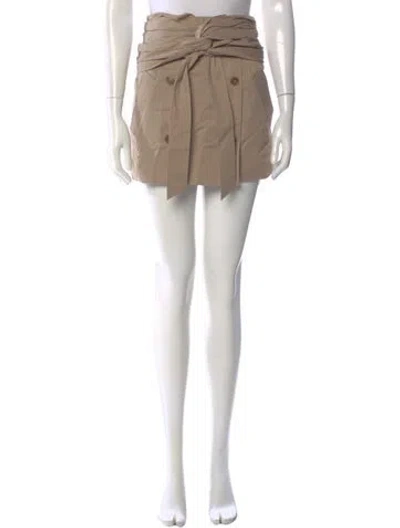 Pre-owned Rokh Mini Skirt In Neutral