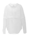 Rokh Multi Button Broken Shirt In White
