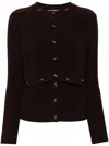 Rokh Brown Multi Buttons Cardigan In Brown