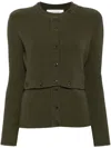 Rokh Multi Buttons Cardigan Olive Green In Green