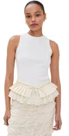 Rokh Multi Laced Victorian Blouse Cream In Cream