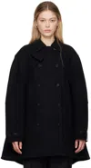 Rokh Navy Oversized Peacoat In 5257darknavy
