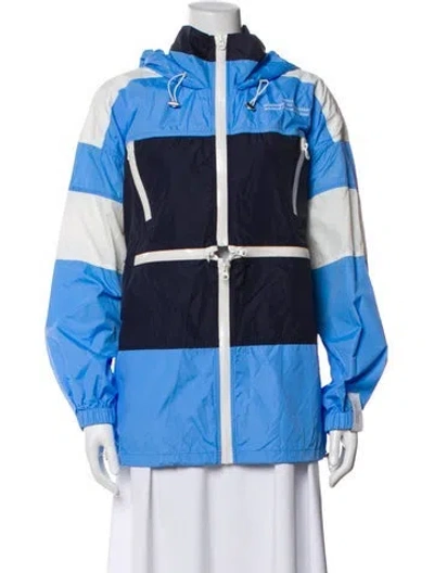 Pre-owned Rokh Nylon Printed Jacket In Blue