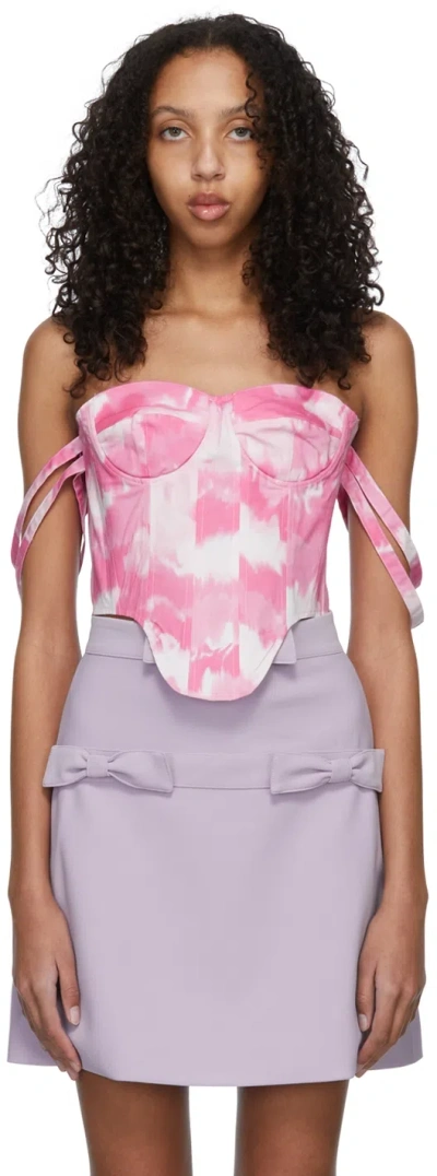 Rokh Pink Cotton Tank Top In 68pinktyedye