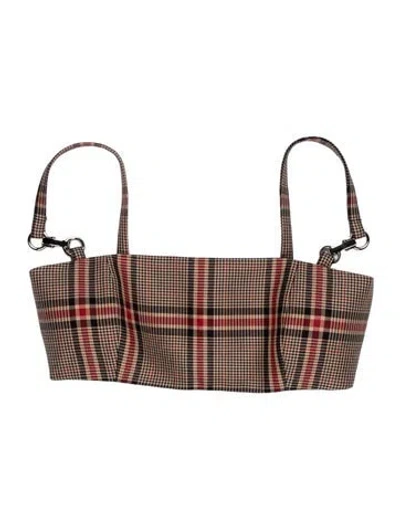 Pre-owned Rokh Plaid Print Sleeveless Top In Multi