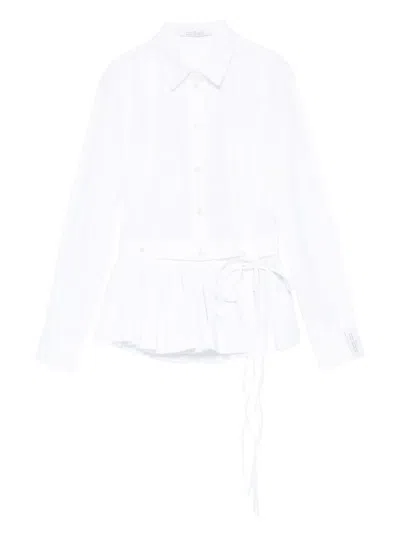 ROKH PLEATED-PANEL SHIRT