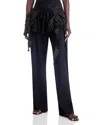Rokh Pleated Wide Leg Pants In Black