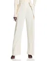 Rokh Pleated Wide Leg Pants In Cream