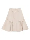 Rokh Puffed-hem Midi Skirt In Animal Print