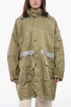 Rokh Logo Hooded Parka In Green