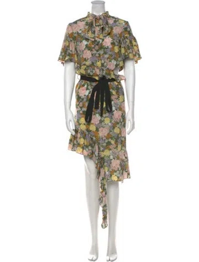 Pre-owned Rokh Silk Mini Dress W/ Tags In Green