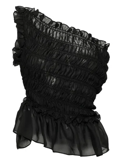 Rokh Smocked Off-shoulder Top