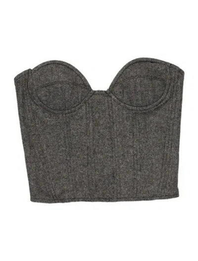 Pre-owned Rokh Strapless Crop Top In Multi